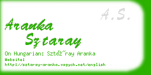 aranka sztaray business card